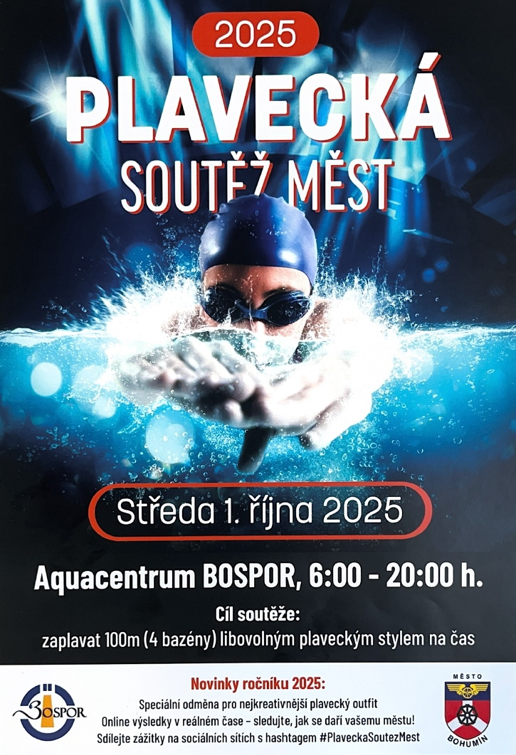 Plavecká soutěž měst - středa 1. října - tréninky neprobíhají